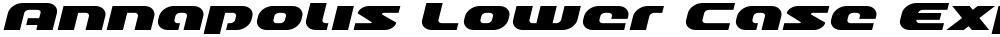 Annapolis Lower Case Expanded Italic