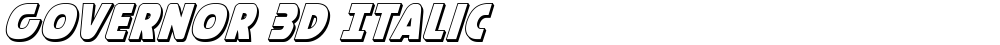 Governor 3D Italic