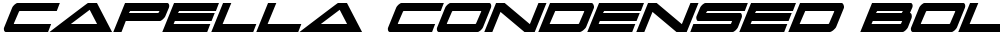 Capella Condensed Bold Italic
