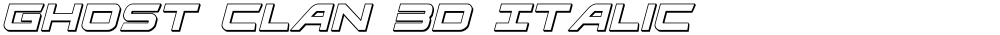 Ghost Clan 3D Italic