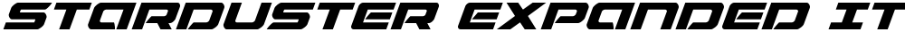 Starduster Expanded Italic