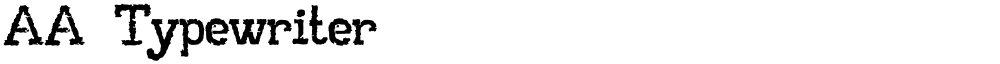 AA Typewriter