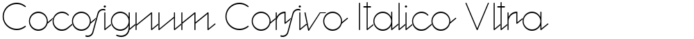 Cocosignum Corsivo Italico UltraLight