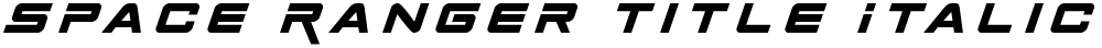 Space Ranger Title Italic