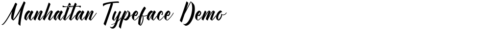 Manhattan Typeface Demo