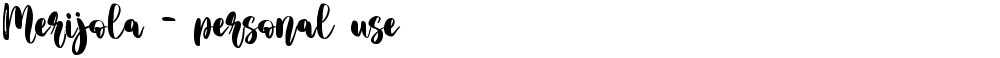 Merijola - personal use