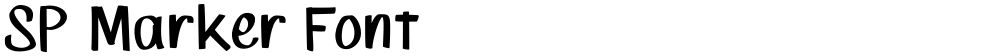 SP Marker Font