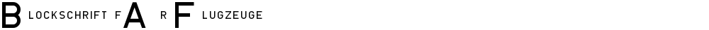 Blockschrift f¸r Flugzeuge
