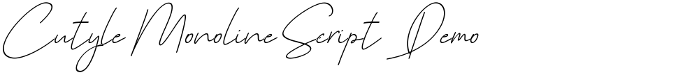 Cutyle Monoline Script Demo