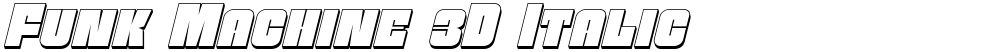 Funk Machine 3D Italic