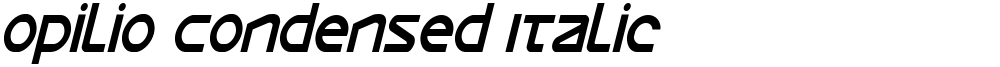 Opilio Condensed Italic