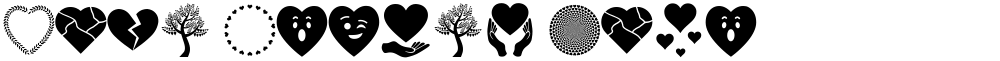 Font Hearts Love