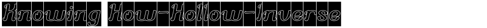 Knowing How-Hollow-Inverse