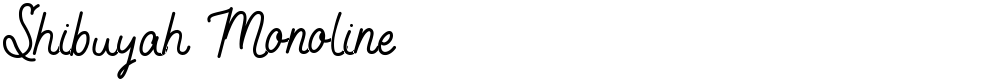 Shibuyah Monoline