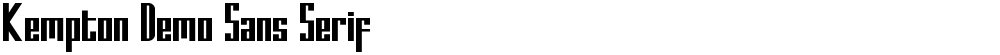 Kempton Demo Sans Serif