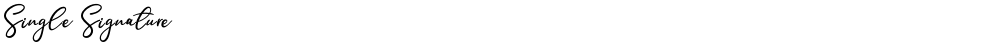 Single Signature