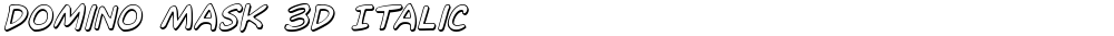 Domino Mask 3D Italic