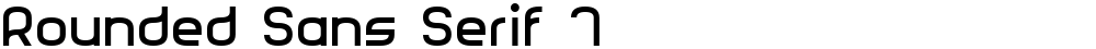 Rounded Sans Serif 7