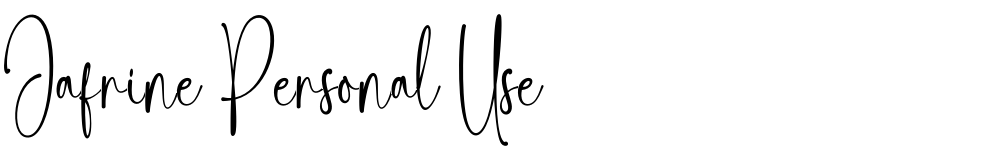 Jafrine Personal Use