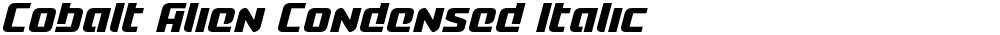Cobalt Alien Condensed Italic