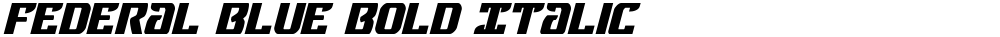 Federal Blue Bold Italic