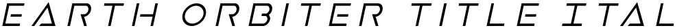 Earth Orbiter Title Italic