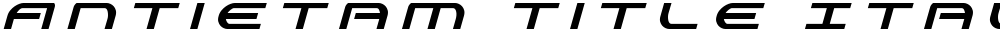 Antietam Title Italic