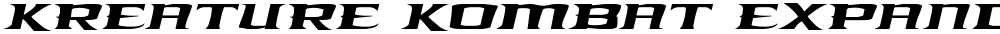 Kreature Kombat Expanded Italic