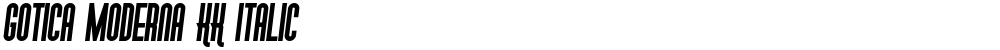 Gotica Moderna KK Italic