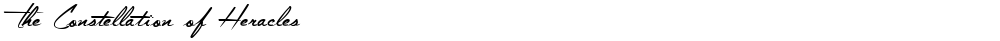 The Constellation of Heracles