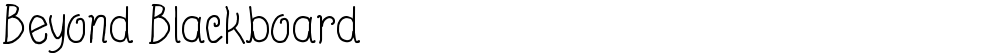Beyond Blackboard