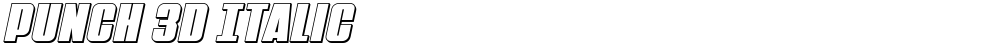 Punch 3D Italic