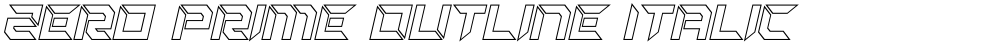 Zero Prime Outline Italic