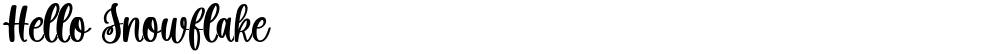 Hello Snowflake