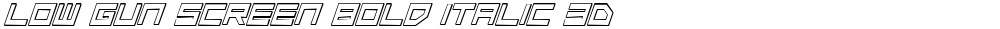 Low Gun Screen Bold Italic 3D