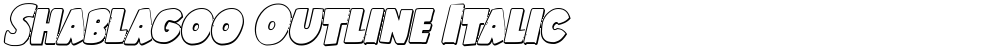 Shablagoo Outline Italic