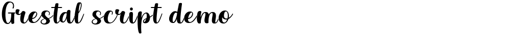 Grestal Script DEMO