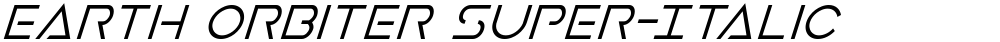 Earth Orbiter Super-Italic