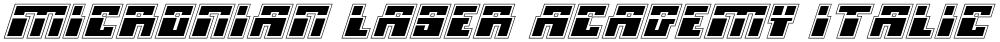 Micronian Laser Academy Italic