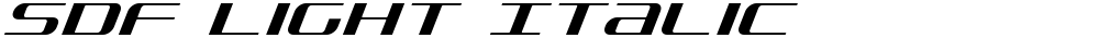 SDF Light Italic
