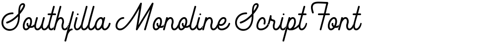 Southfilla Monoline Script Font
