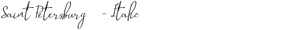 Saint Petersburg 2 - Italic