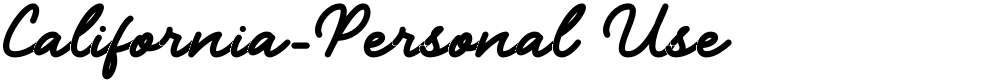 California-Personal Use