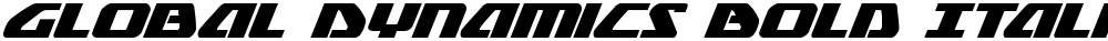 Global Dynamics Bold Italic