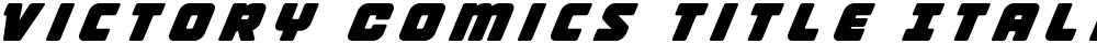 Victory Comics Title Italic