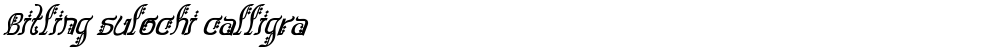 Bitling sulochi calligra
