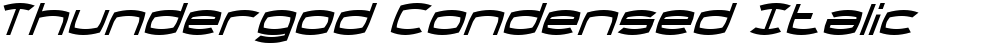 Thundergod Condensed Italic