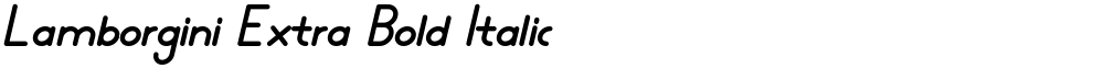 Lamborgini Extra Bold Italic