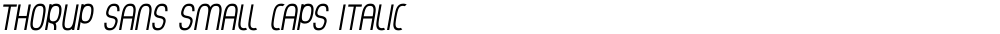 Thorup Sans Small Caps Italic