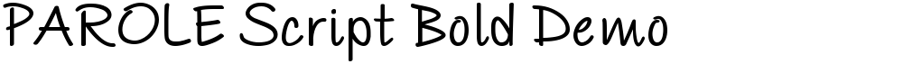 PAROLE Script Bold Demo